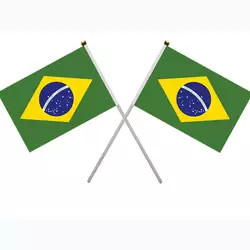 Флаги флага 14x21cm Бразилия Бразилии 100% полиэстер изготовленные на заказ ручные